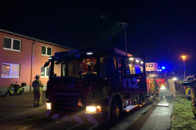Brand in städtischer Unterkunft, Gladbeck