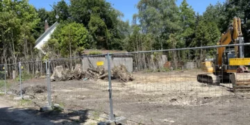 Offener Brief des BUND an den Herner Oberbürgermeister und die Stadtverordneten zur rechtswidrigen Baugenehmigung im LSG Düngelbruch Symbolbild; Baustelle im LSG Düngelbruch, Herne