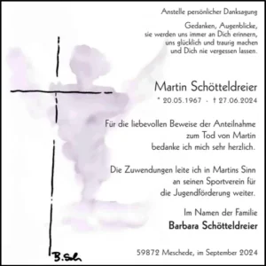 Danksagung Martin Schötteldreier