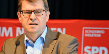 Ralf Stegner auf dem Landesparteitag der SPD Schleswig-Hollstein 2014.