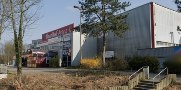 Hannibal-Arena, eine in die Jahre gekommene Eissporthalle in Herne.