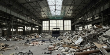 N8WERK in Herne: Wenn der Veranstaltungs-Erlass zur Gefahrenformel wird Leerstehende Halle der alten Schraubenfabrik im Funkenbergquartier Herne vor dem Abriss.