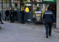 KOD der Stadt Herne vor dem Penny-Markt an der Kreuzkirche in Herne; eine uniformierte Person trägt ein Kopftuch.