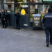 KOD der Stadt Herne vor dem Penny-Markt an der Kreuzkirche in Herne; eine uniformierte Person trägt ein Kopftuch.